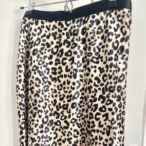 Black & cream leopard long skirt * Knit Riot *